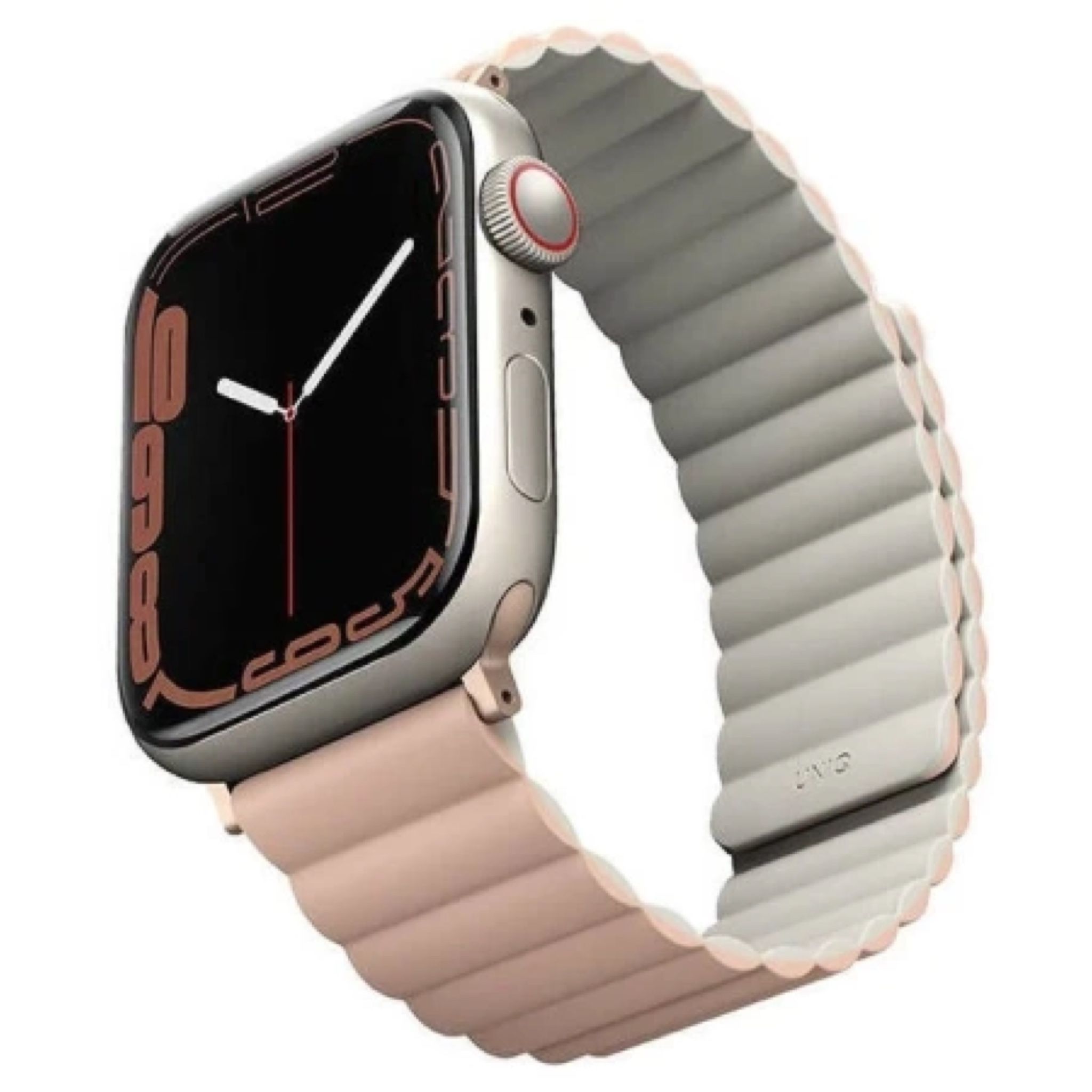 Ремешок Uniq Revix для Apple Watch 41/40/38mm, розовый/бежевый