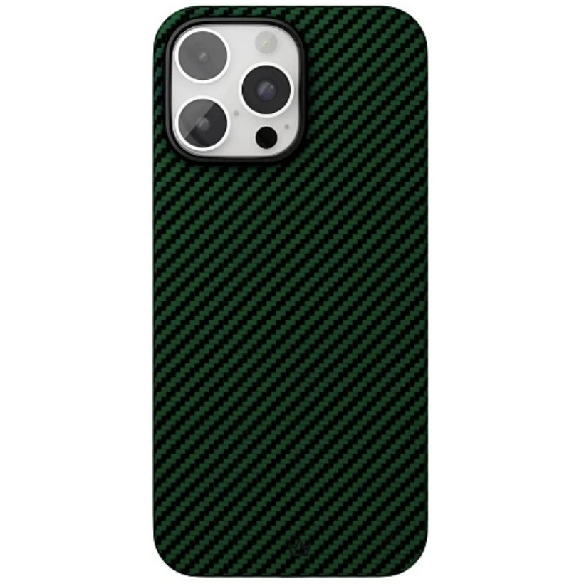 Чехол защитный "vlp" Kevlar Case с MagSafe для iPhone 16 Pro, зеленый